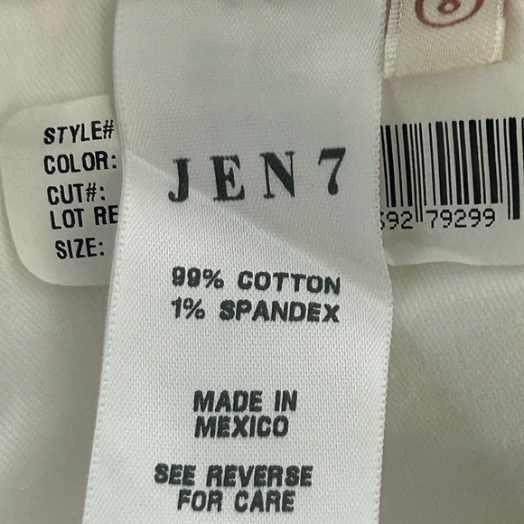 7 For All Mankind Jen 7 White Cotton Spandex Bermuda Shorts NWT Size 8 - Picture 5 of 8